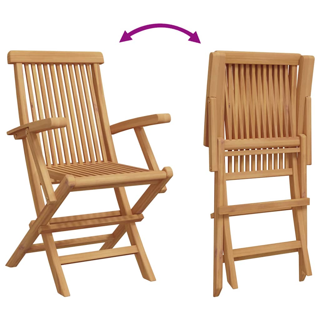 vidaXL Set da pranzo da giardino 2 pcs Marrone Legno massello di teak