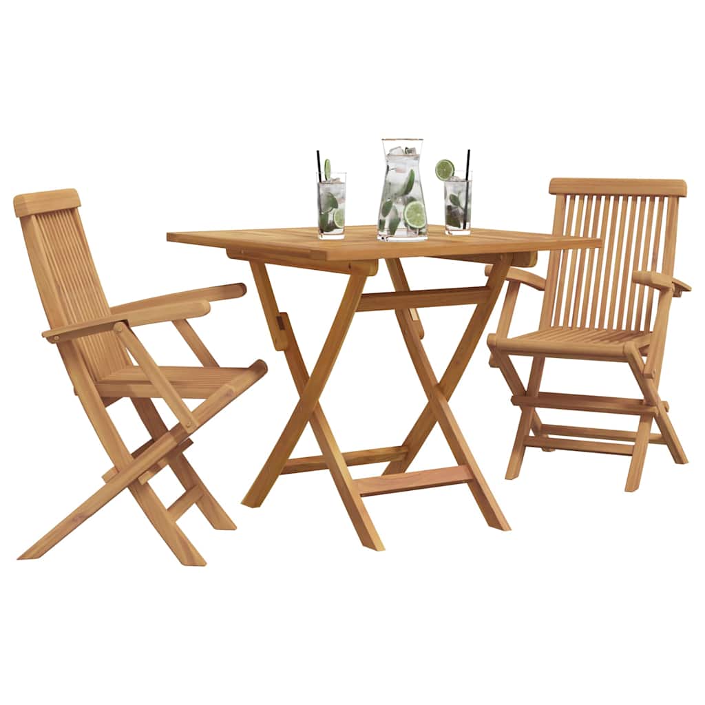 vidaXL Set da pranzo da giardino 2 pcs Marrone Legno massello di teak