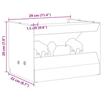 Scatola per trappole per proiettili Nero 29 x 22 x 20 cm 42013597