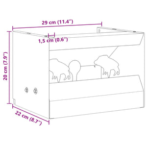 Scatola per trappole per proiettili Nero 29 x 22 x 20 cm 42013597
