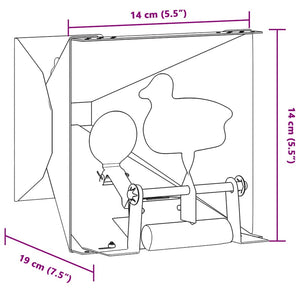 vidaXL Trappola per pallini Verde 14 x 14 x 19 cm Acciaio