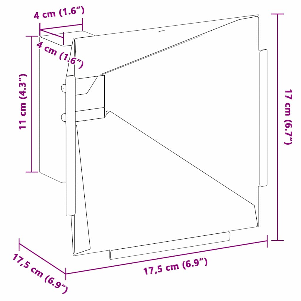 vidaXL Trappola per pallini Nero 17 x 17 cm Acciaio