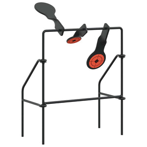 vidaXL Bersaglio che si ripristina Nero 26 x 13 x 31 cm Acciaio