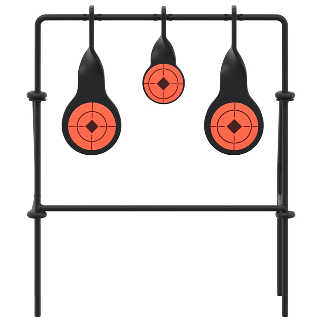 vidaXL Bersaglio che si ripristina Nero 26 x 13 x 31 cm Acciaio