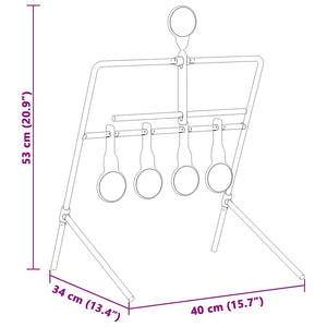 Bersaglio che si ripristina Nero 40 x 34 x 53 cm Acciaio 42013603