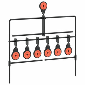 vidaXL Bersaglio che si ripristina Nero 38 x 20.5 x 33 cm Acciaio