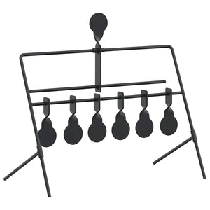 vidaXL Bersaglio che si ripristina Nero 38 x 20.5 x 33 cm Acciaio