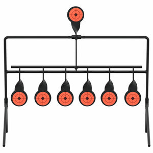 vidaXL Bersaglio che si ripristina Nero 38 x 20.5 x 33 cm Acciaio