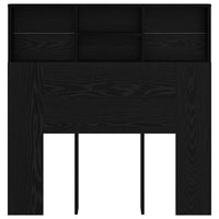 Testata del letto-Testiera con Contenitore Rovere Nero 100 x 19 x 103,5 cm