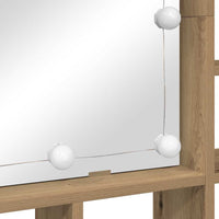 Mobiletto per specchio-Mensola con Specchio Rovere artigianale 91 x 15 x 76,5 cm