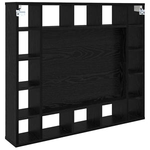 Mobiletto per specchio Rovere nero 91 x 15 x 76.5 cm 879458