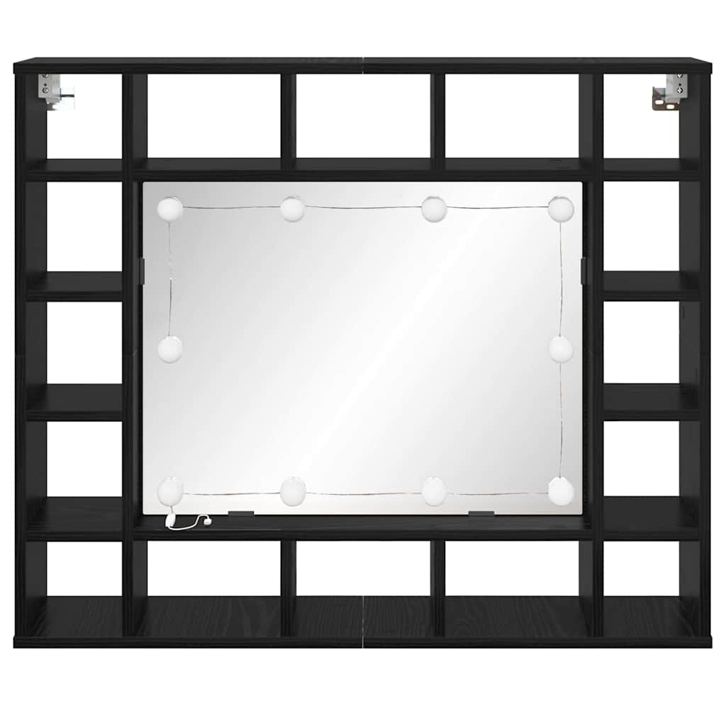 Mobiletto per specchio Rovere nero 91 x 15 x 76.5 cm 879458