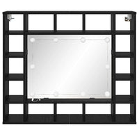 Mobiletto per specchio Rovere nero 91 x 15 x 76.5 cm 879458