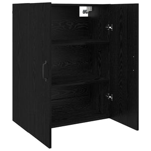 vidaXL Armadio pensile Rovere nero 69.5 x 34 x 90 cm Legno multistrato
