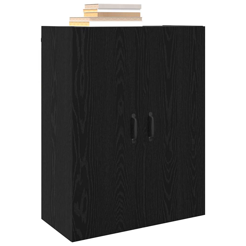 vidaXL Armadio pensile Rovere nero 69.5 x 34 x 90 cm Legno multistrato