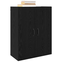 vidaXL Armadio pensile Rovere nero 69.5 x 34 x 90 cm Legno multistrato