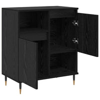 vidaXL Credenza Rovere nero 60 x 35 x 70 cm Legno multistrato
