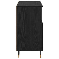 vidaXL Credenza Rovere nero 60 x 35 x 70 cm Legno multistrato