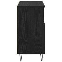 vidaXL Credenza Rovere nero 60 x 35 x 70 cm Legno multistrato