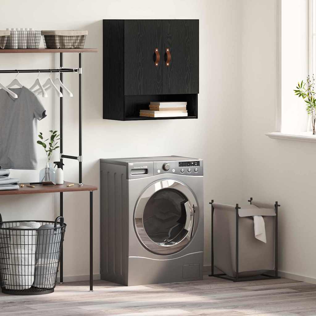 Armadietto a muro Rovere nero 60 x 31 x 70 cm Legno multistrato 879533