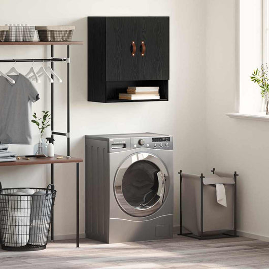 Armadietto a muro Rovere nero 60 x 31 x 70 cm Legno multistrato 879533