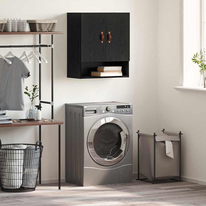 Armadietto a muro Rovere nero 60 x 31 x 70 cm Legno multistrato 879533