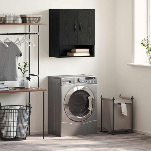 Armadietto a muro Rovere nero 60 x 31 x 70 cm Legno multistrato 879539