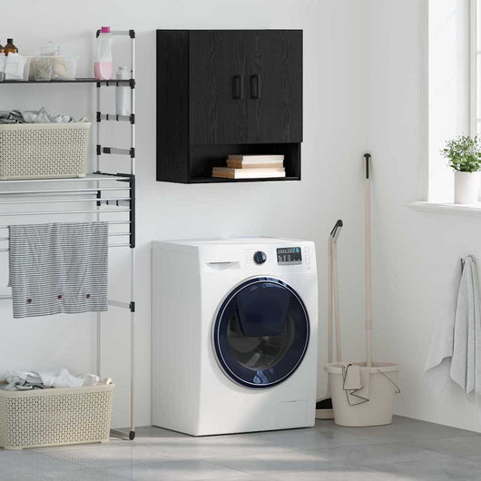 Armadietto a muro Rovere nero 60 x 31 x 70 cm Legno multistrato 879542