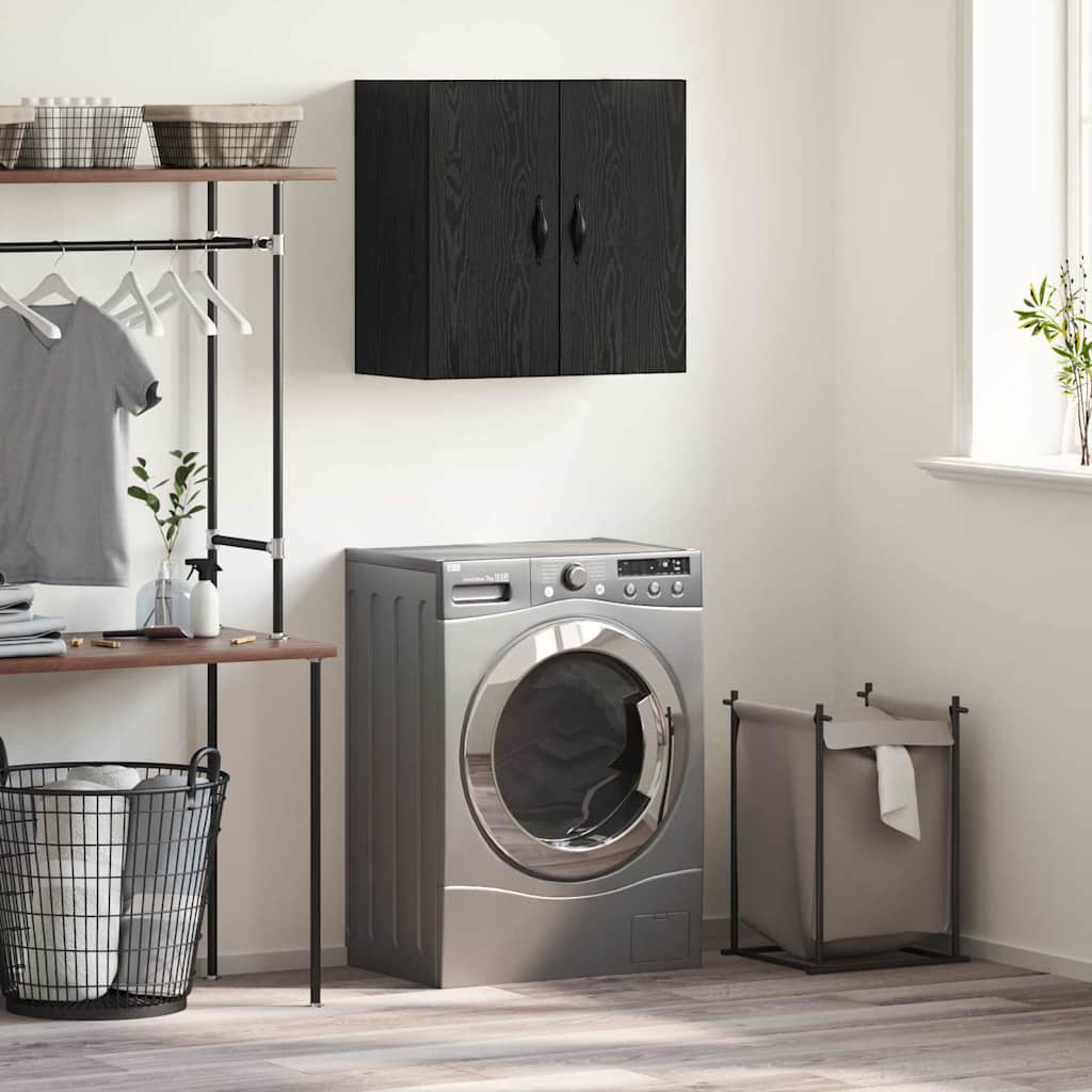 Armadietto a muro Rovere nero 60 x 31 x 60 cm Legno multistrato 879551