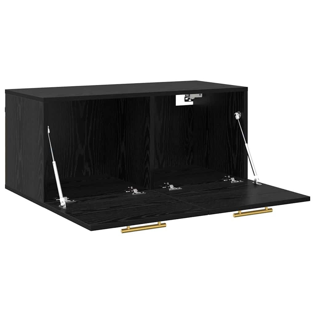 Armadietto a muro Rovere nero 80 x 36.5 x 35 cm 879557