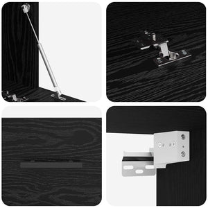 Armadietto a muro Rovere nero 80 x 36.5 x 35 cm 879560