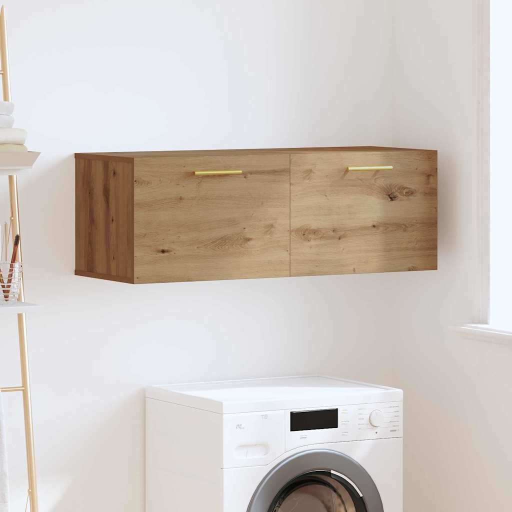 Armadietto a muro rovere artigianale 100 x 36.5 x 35 cm 879565