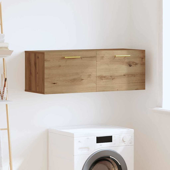 Armadietto a muro rovere artigianale 100 x 36.5 x 35 cm 879565