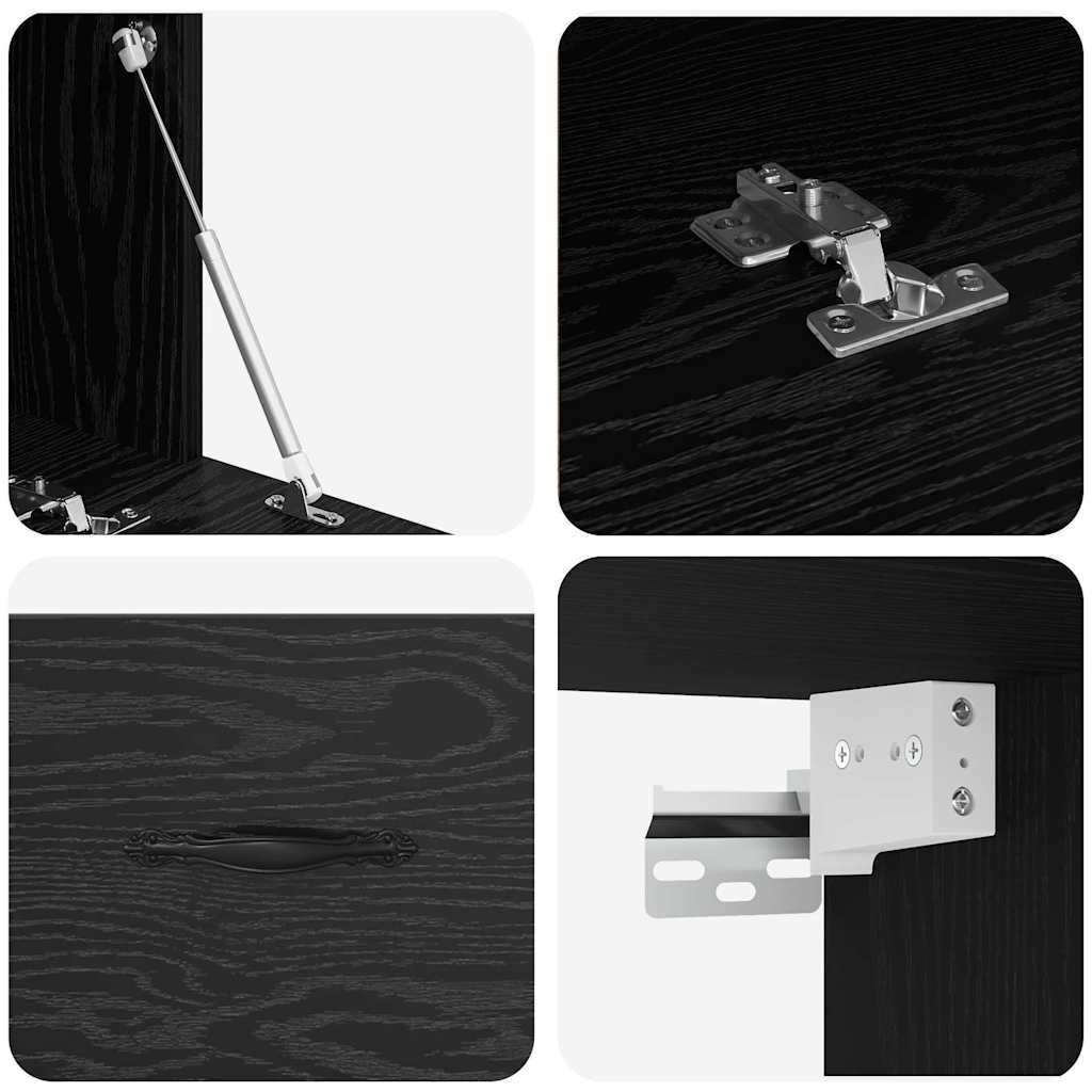 Armadietto a muro Rovere nero 100 x 36.5 x 35 cm 879569