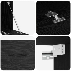 Armadietto a muro Rovere nero 100 x 36.5 x 35 cm 879569