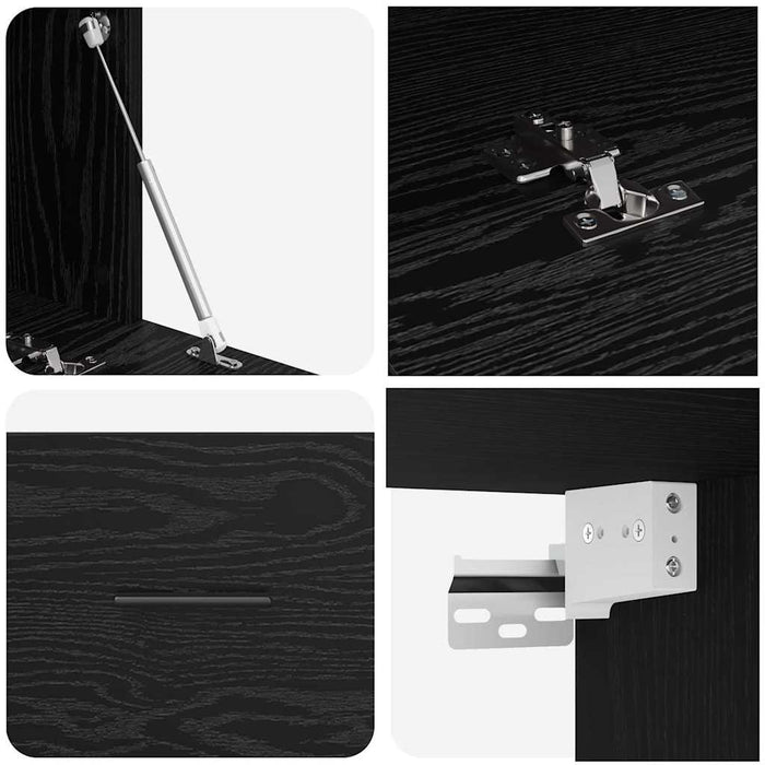 Armadietto a muro Rovere nero 100 x 36.5 x 35 cm 879572