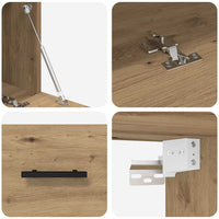 Armadietto a muro rovere artigianale 100 x 36.5 x 35 cm 879574