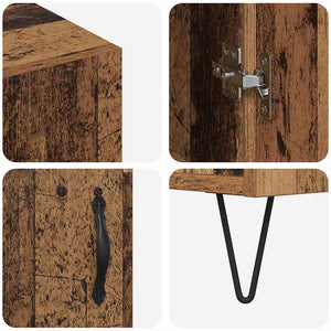 Credenza-Buffet-Armadio da cucina Legno vecchio 90 x 32,5 x 80 cm Legno multistrato