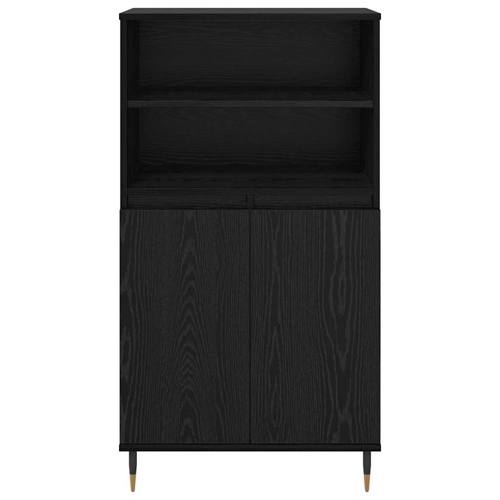 Credenza-Buffet-Armadio da cucina Nero 60 x 36 x 110 cm Legno multistrato 705500