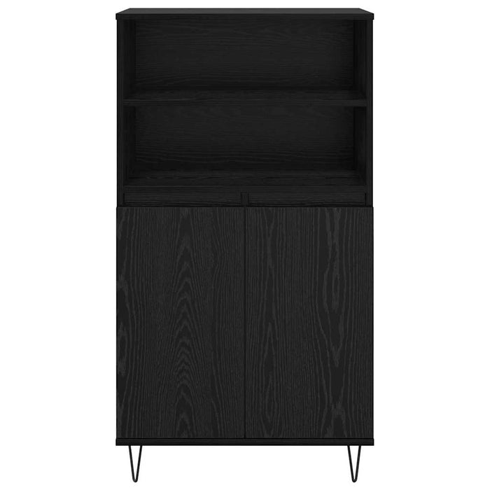Credenza-Buffet-Armadio da cucina Nero 60 x 36 x 110 cm Legno multistrato 483662