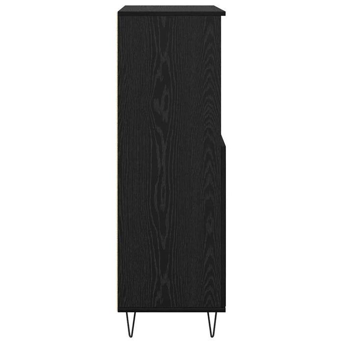 Credenza-Buffet-Armadio da cucina Nero 60 x 36 x 110 cm Legno multistrato 483662