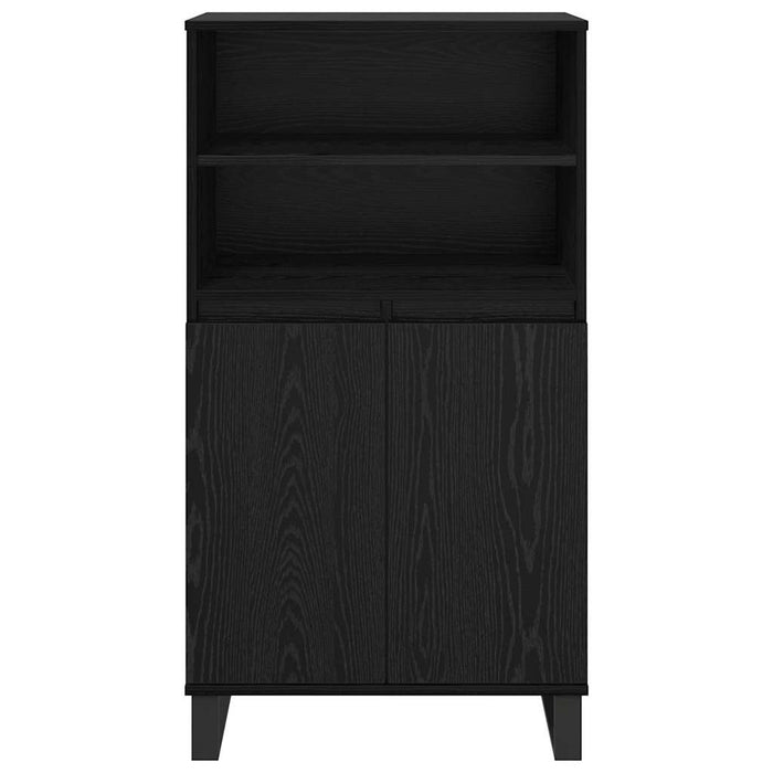 Credenza-Buffet-Armadio da cucina Nero 60 x 36 x 110 cm Legno multistrato 745694