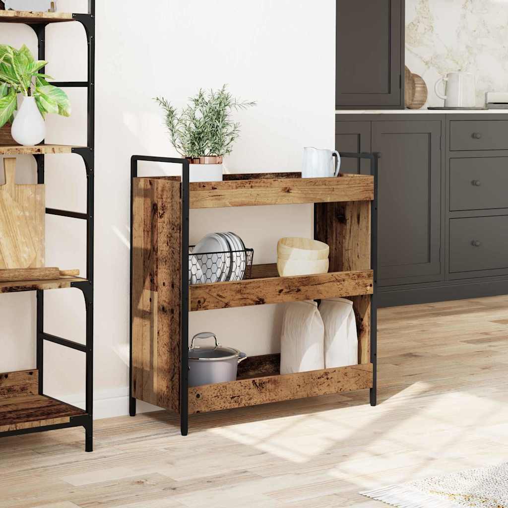 Carrello da Cucina Legno vecchio 70 x 30 x 82 cm 879624