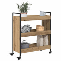 Carrello da Cucina rovere artigianale 70 x 30 x 82 cm 879625