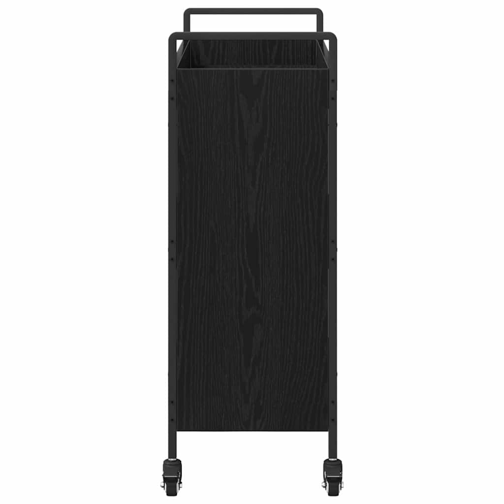 Carrello da Cucina Rovere nero 70 x 30 x 82 cm 879626