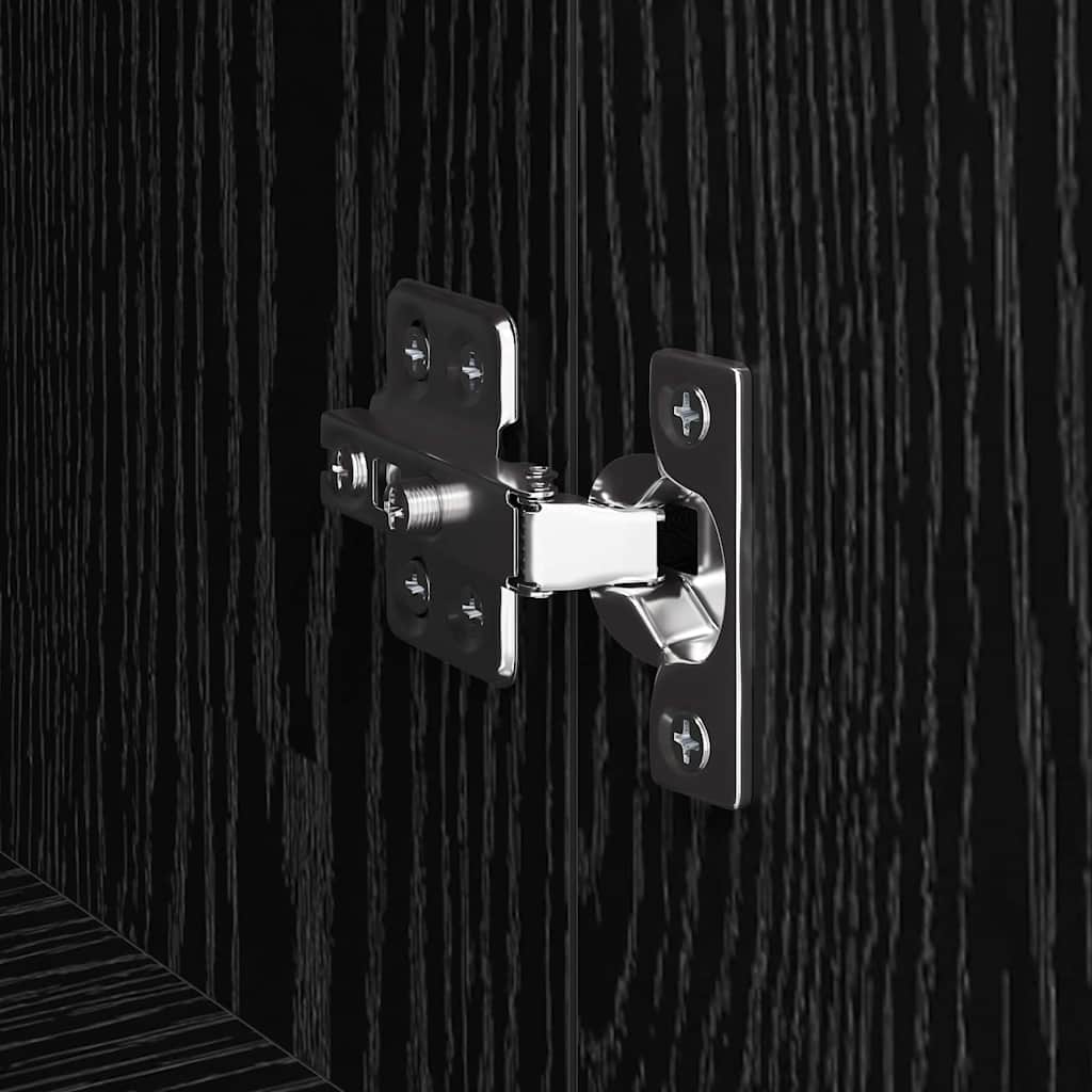 Mobile per Ufficio con lo scaffale Rovere nero 60 x 32 x 115 cm 879638