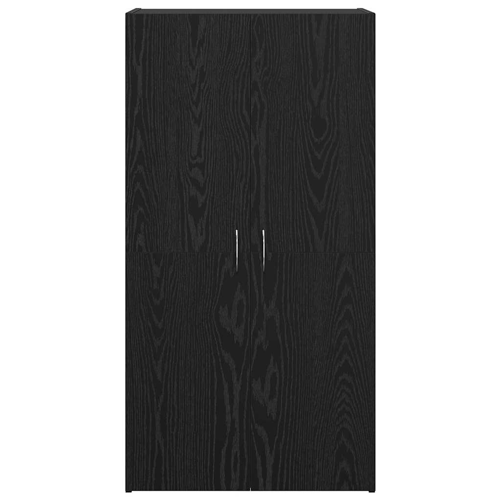 Mobile per Ufficio con lo scaffale Rovere nero 60 x 32 x 115 cm 879638