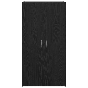 Mobile per Ufficio con lo scaffale Rovere nero 60 x 32 x 115 cm 879638