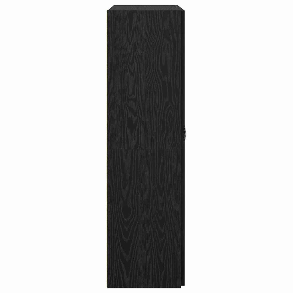 Mobile per Ufficio con lo scaffale Rovere nero 60 x 32 x 115 cm 879638