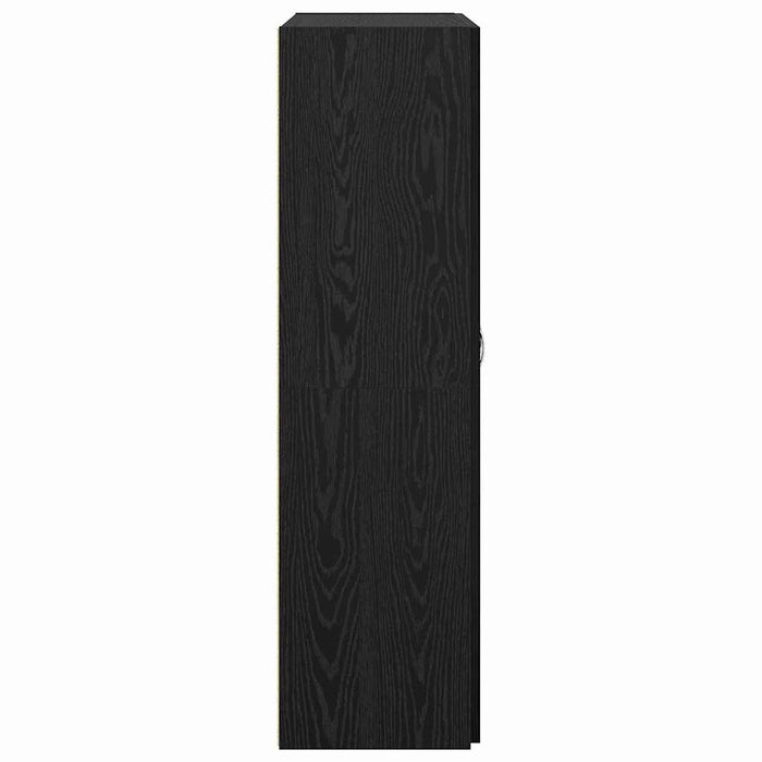 Mobile per Ufficio con lo scaffale Rovere nero 60 x 32 x 115 cm 879638